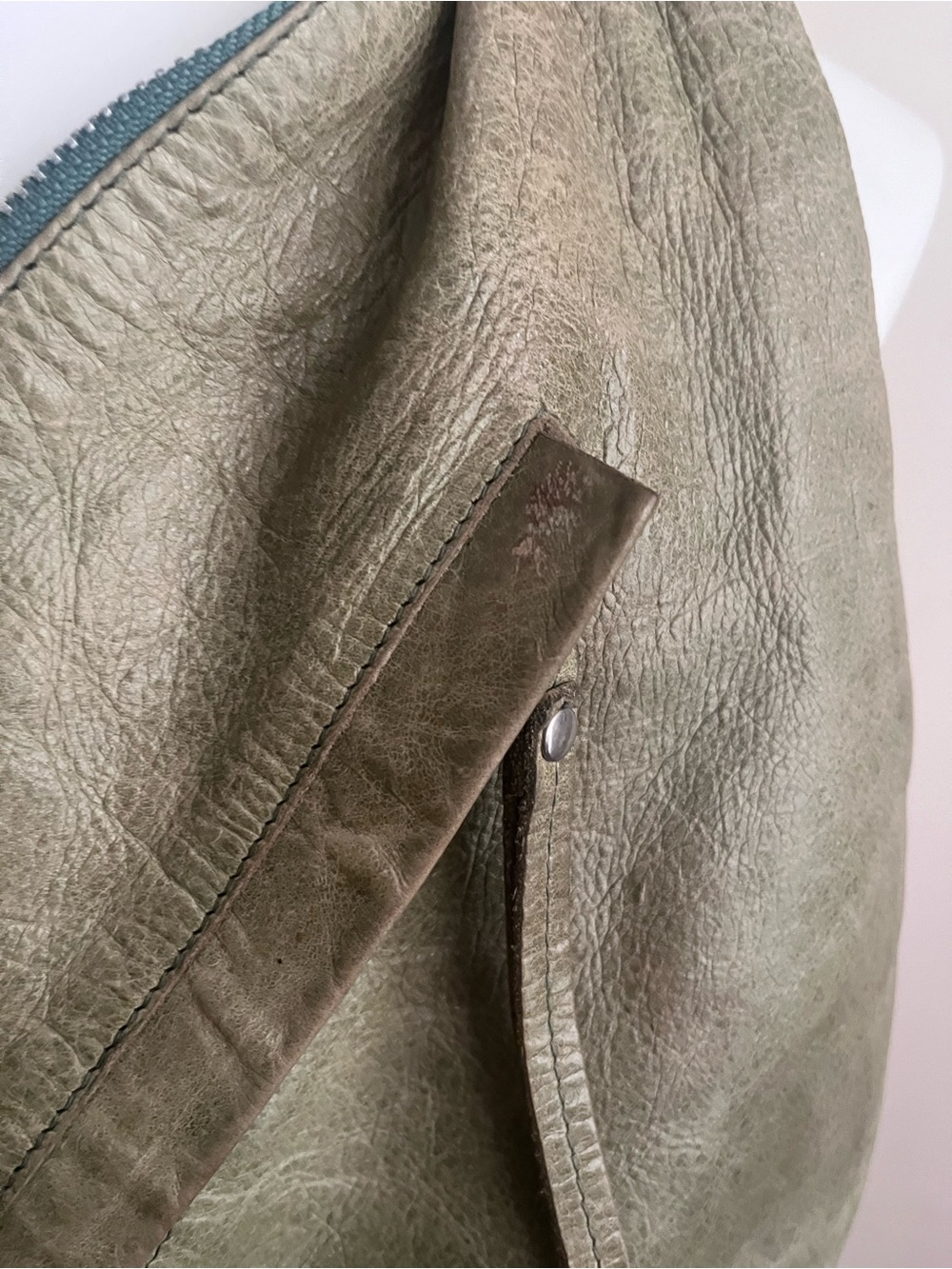 latico Olive-Taupe Leather Crossbody Satchel - Picture 4 of 14